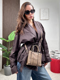 Giacca Kimono Check Belt