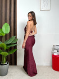 Abito Crystal Backless