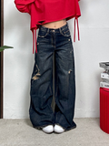 Jeans Wide Leg Destroyed