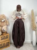 Pantalone balloon in simil raso