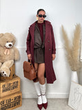 Trench bordeaux a cappotto