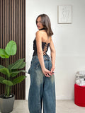Top Corsetto Gessato