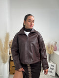 Giubbotto in ecopelle con zip