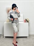 Giubbotto in denim grigio