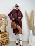 Trench bordeaux a cappotto