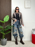 Jeans Leopard Cut-Out
