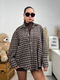 Camicia A QUADRI oversize