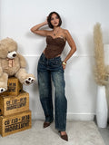 Top con scollo a cuore