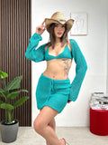 Coordinato Crochet Summer Turchese