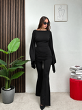 Jumpsuit Draped Back Elegance
