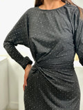 Vestito in lycra con micro strass