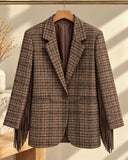 Blazer Check Fringe