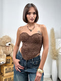 Top con scollo a cuore
