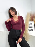 Body con richiamo in pizzo
