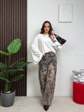Jeans Wide Leg Floral Vintage