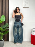 Top Corsetto Gessato