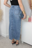 Gonna lunga in denim