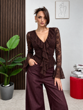 Blusa Lace Ruffle