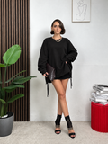 Felpa Oversize Raw Edge