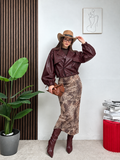 Giubbotto Crop In Pelle