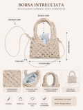 Borsa Intrecciata Strass