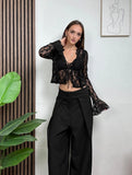 Cardigan in pizzo