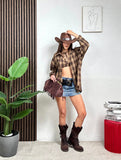 Camicia e Top a Quadri Western