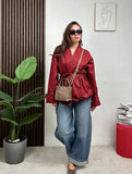 Giacca Kimono Check Belt