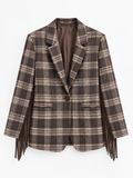 Blazer Check Fringe