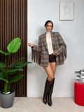 Blazer Check Fringe
