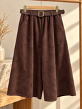 Bermuda Wide Leg Suede