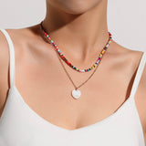 Collana con perline colorate