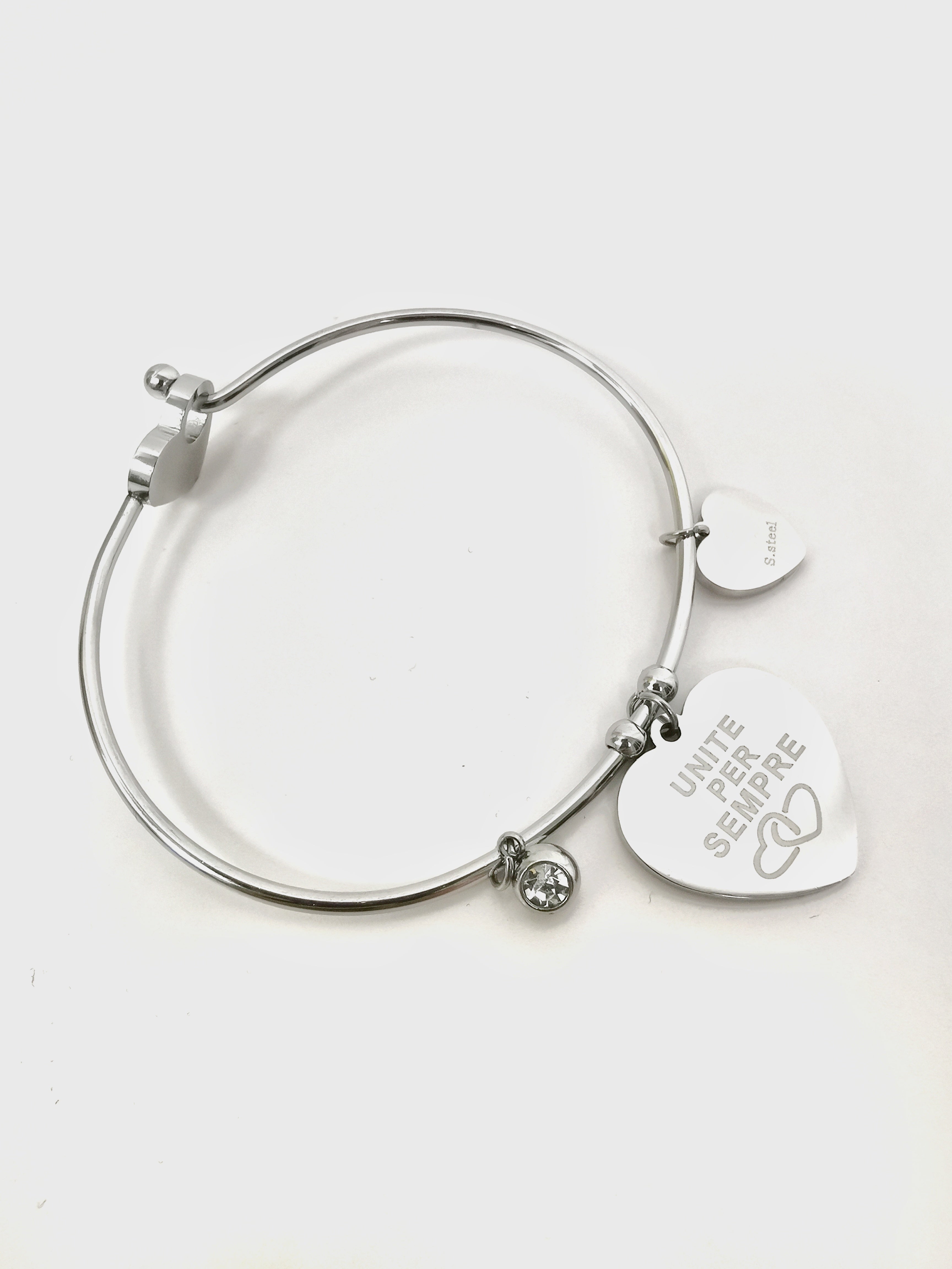 Tesori del Capitano® - Bracciale Donna Acciaio Cuore con Strass Tesori del Capitano® - Bracciale Donna Acciaio Cuore con Strass