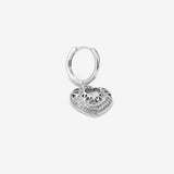 Orecchino cuore openwork argento