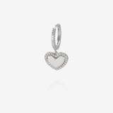 Mini hoops cuore argento