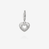 Orecchino cuore openwork argento